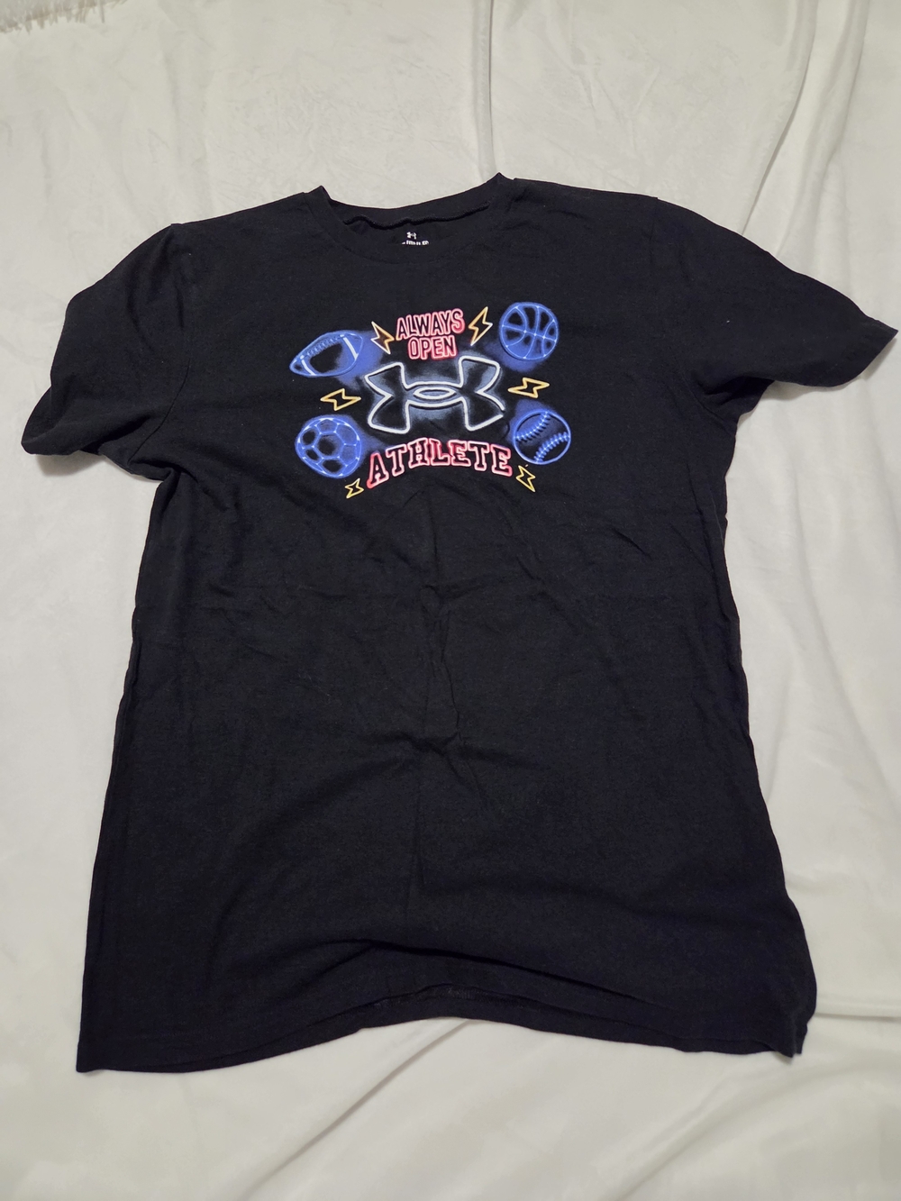 Under Armour Black Short-Sleeve Graphic 'Always Open Athlete' Tee